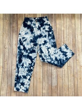 Lucy and Yak tie-dye blue jeans pants  Addison trousers Sz W30/L30